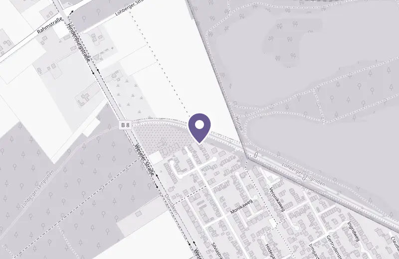 Karte: Heilpraxis Monika Esders, Wilhelminenstraße 158 in Dinslaken